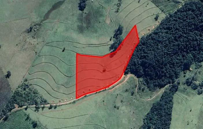 Locação de área realizada no Sítio Santa Maria em Extrema